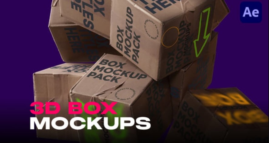 Videohive 54584788 Dynamic 3D Box Mockups