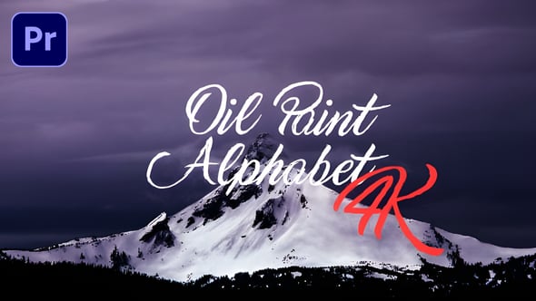 Videohive 54491374 Oil Paint Alphabet 4K