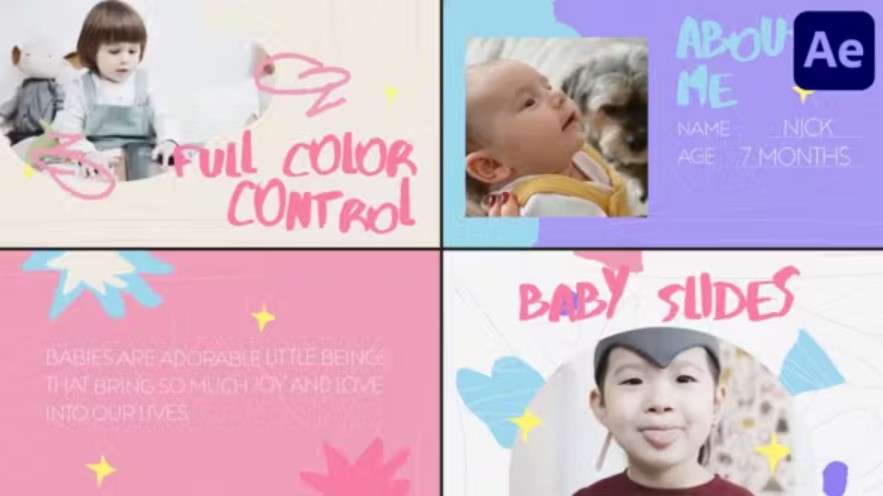 Videohive 50328220 Baby Slides for After Effects