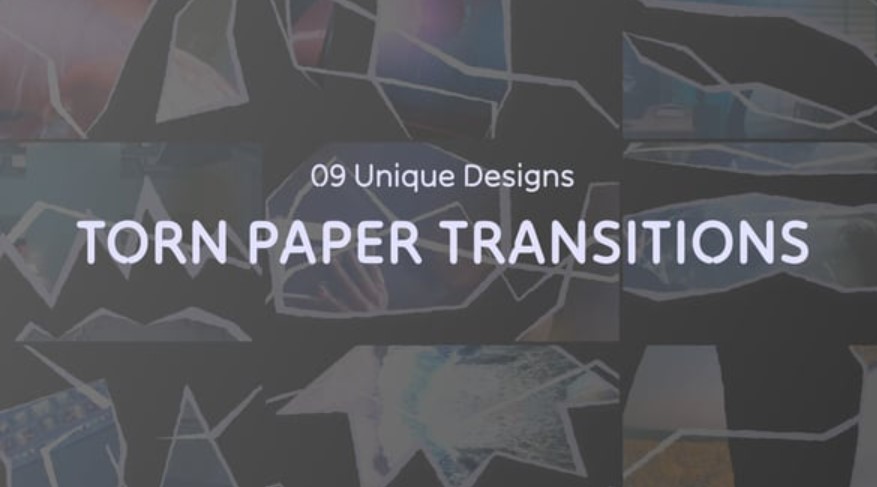 Videohive 54306076 Torn Paper Cut Transitions MOGRT