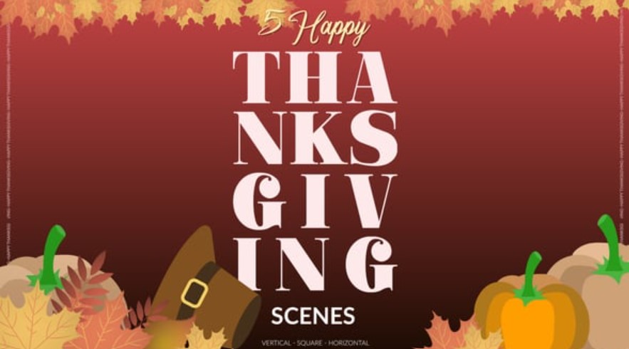 Videohive 54591705: 5 Thanksgiving Posts and Stories for Your Social Media