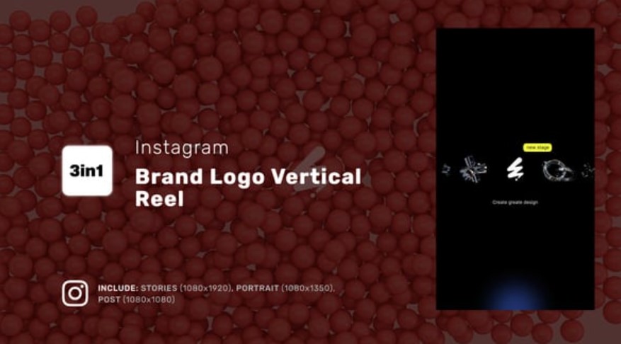 Videohive 54608942: Brand Logo Vertical Reel