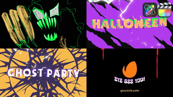 Videohive 54609484 Horror Monster Logo Opener for FCPX