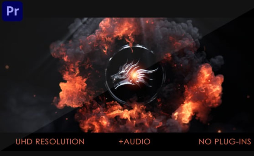 Videohive 54422618 Fire Dragon Logo Intro for Premiere Pro