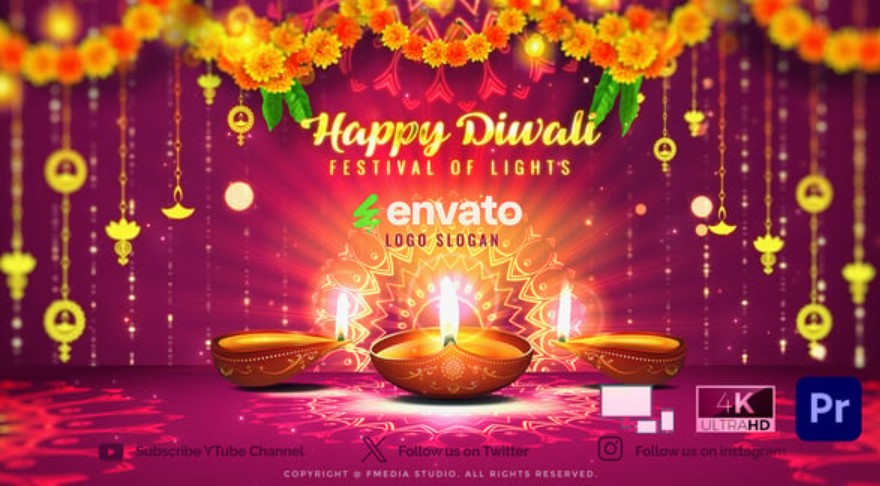 Videohive 54708969 Diwali Lighting Festival – Mogrt