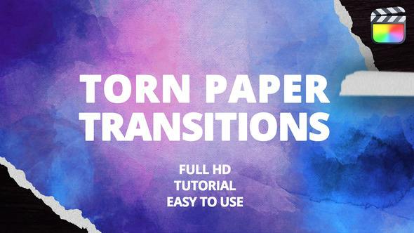 Videohive 49586094 Torn Paper Transitions for FCPX