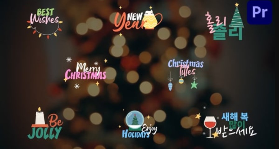 Videohive 54755780 Colorful Christmas Titles for Premiere Pro