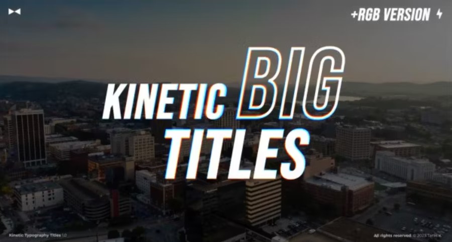 Kinetic Typography Titles – Elevate Your Videos with GFXHive