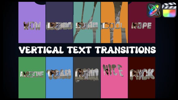 Videohive 48614767 Vertical Text Transitions for FCPX