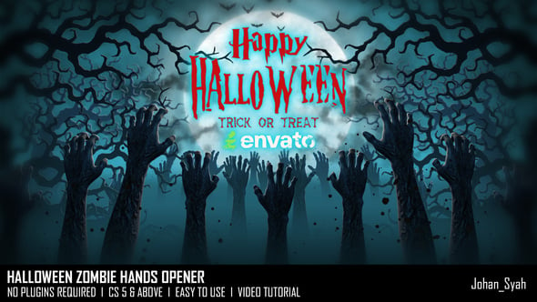 Videohive 54777168 Halloween Zombie Hands Opener