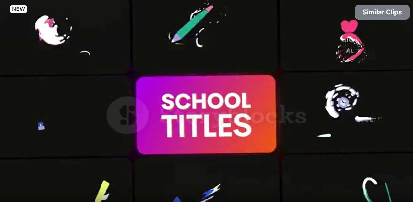 School Titles for DaVinci Resolve | GFXHive