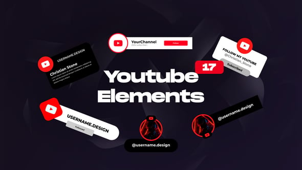 Videohive 54746152: YouTube Social Media Elements