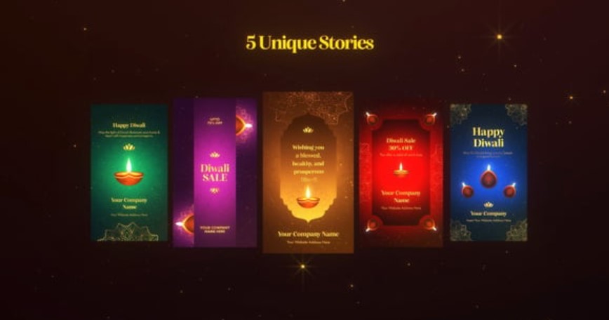 Videohive 54825763: Diwali Social Media Post MOGRT for Stunning Celebrations