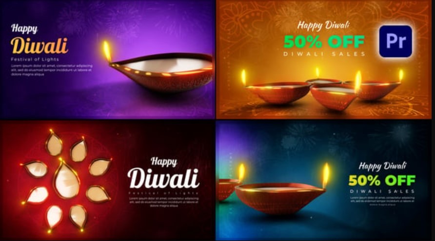 Videohive 54836010: Diwali Greetings Pack