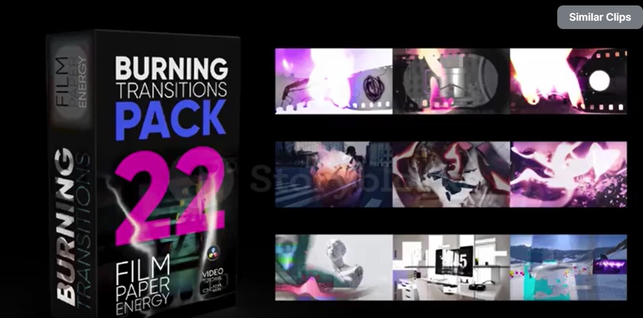 Burning Transitions Pack DR: Ignite Your Video Editing