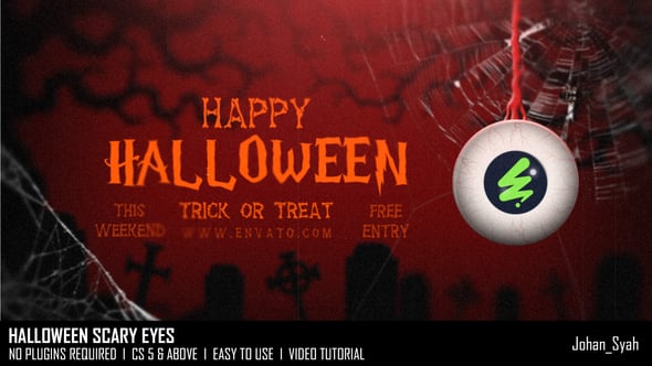 Videohive 54877305 Halloween Scary Eyes