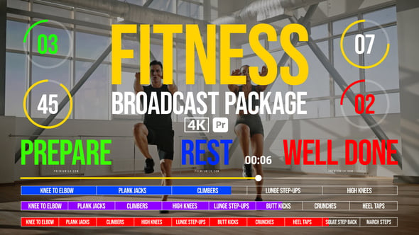 Videohive 54917742 Fitness Broadcast Package for Premiere Pro