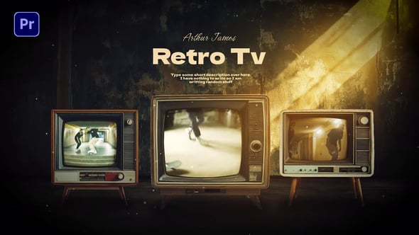 Videohive 55043144 Retro TV in Dark Room for Stunning Edits | GFXHive