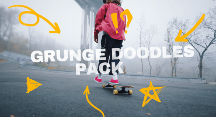 Videohive 55080064 Grunge Doodles Pack | Branding Pack, GFXHive