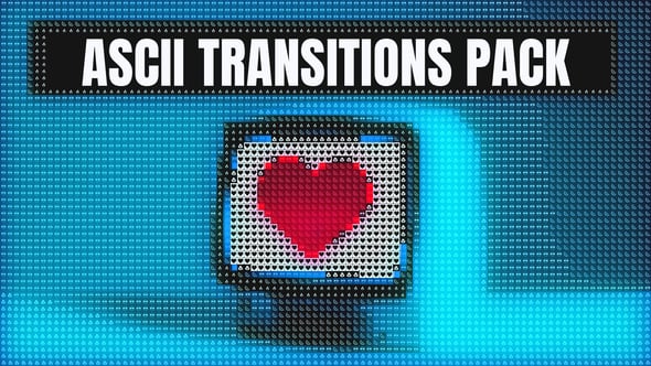 Videohive 55094401 ASCII Transitions Pack | After Effects