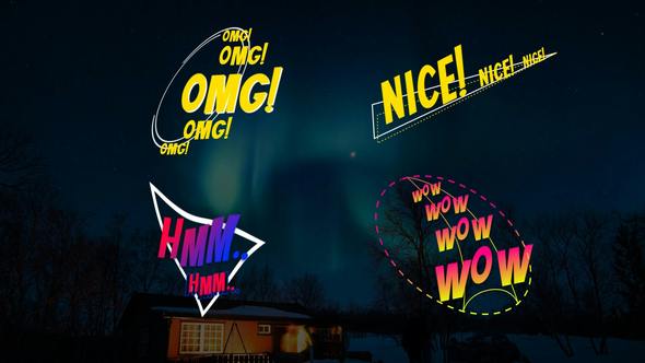 Videohive 50357864 Comic Text Animations