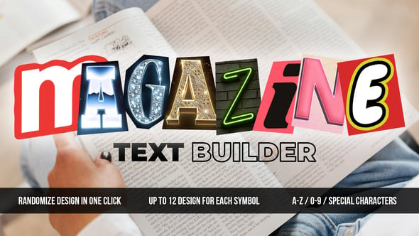 Videohive 55160507 Magazine Text Builder