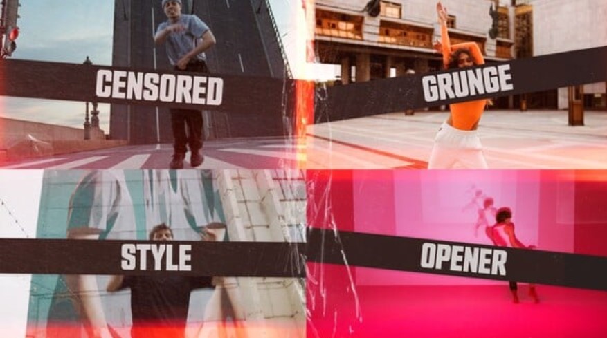 Videohive 55272302 Censored Grunge Opener