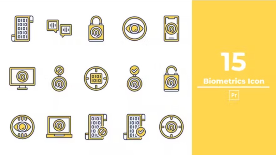 Videohive 50406814 Biometrics Icon Set for Premiere Pro