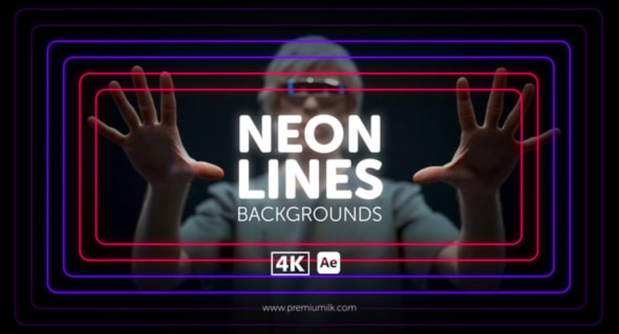 Videohive 55393909 Neon Lines Backgrounds