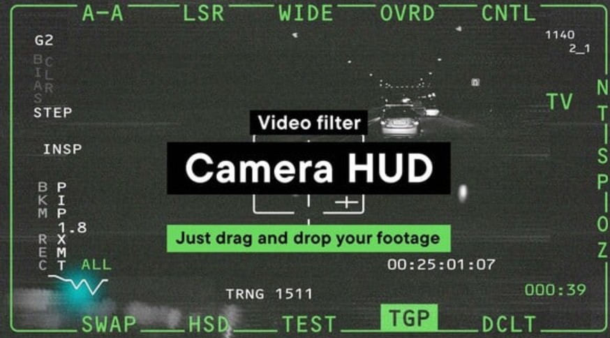 Videohive 55465315 Aerial Camera / Drone Target HUD Video Effect Template for Cinematic Footage