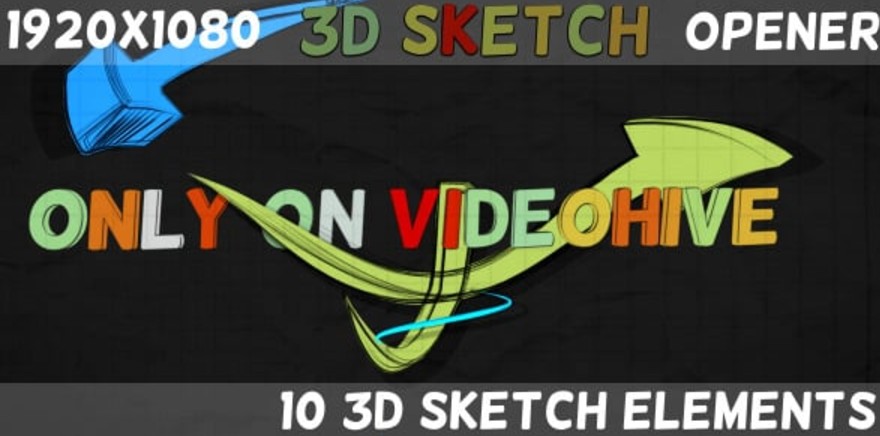 Videohive 4367968 3D Sketch – A Creative Opener for Your Video Projects