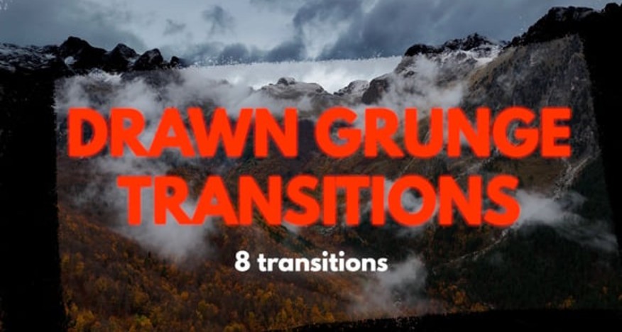 Videohive 55492357 Drawn Grunge Transitions