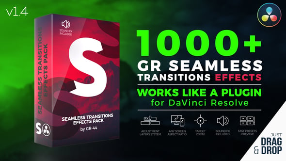 Videohive 52438114 GR Seamless Transitions Effects for DaVinci Resolve