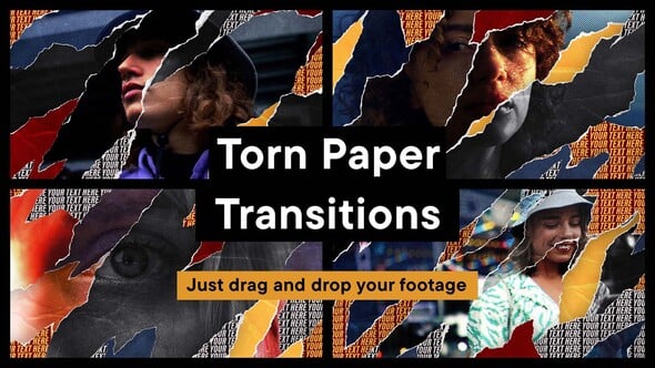 Videohive 55469715 Torn Paper Transitions