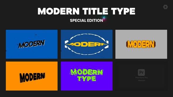 Videohive 50368759 Modern Title Type