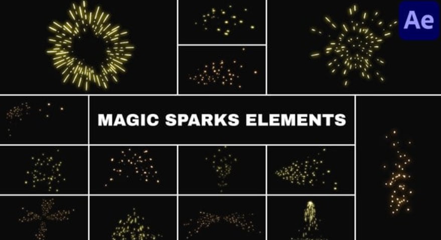 Videohive 55445464 Magic Sparks Elements for After Effects