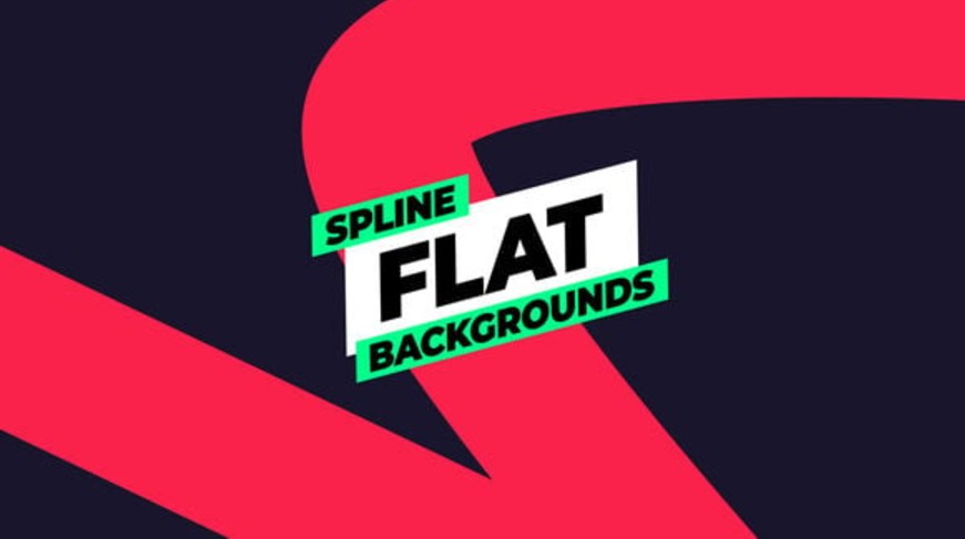 Videohive 55529097 Spline Flat Backgrounds | Premium Motion Graphics Pack