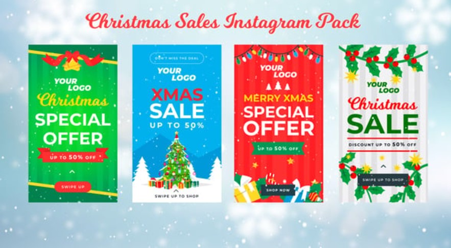 Videohive 55544859 Christmas Sales Instagram Story Pack 1 for GFXHive