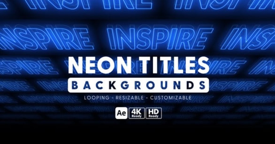 Videohive 55580151 Neon Titles Backgrounds for Stunning Video Projects