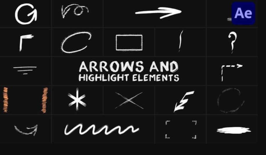 Videohive 55577173 Arrows And Highlight Elements