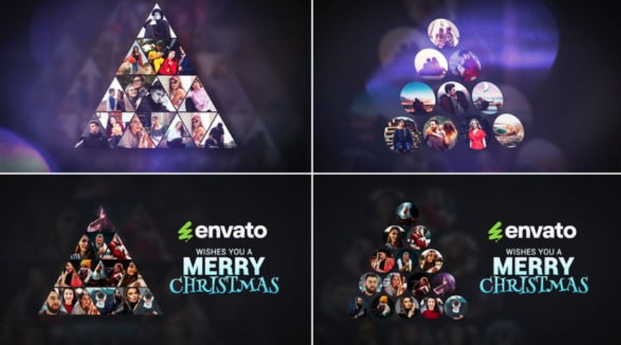 Videohive 55414750 Mosaic Christmas Logo Reveal // Christmas Wish // Christmas Logo Reveal