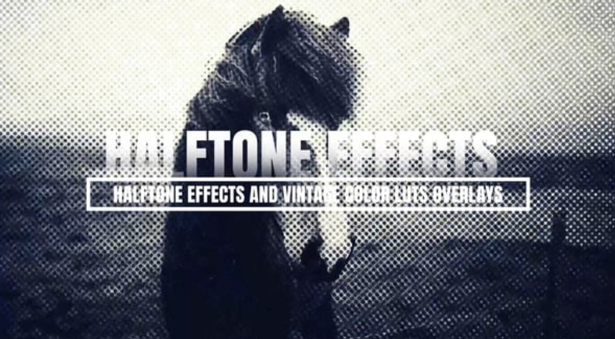 Videohive 55664708 Halftone Effects and Vintage Color LUTs Overlays | GFXHive