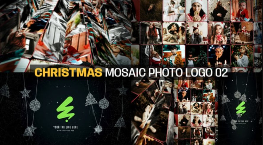 Videohive 55725863 Christmas Mosaic Photo Logo 02