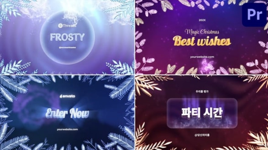 Videohive 55770240 Christmas Frames Typography For Premiere Pro