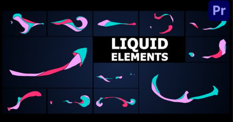 Videohive 55782134 Advanced Liquid Elements | Premiere Pro MOGRT