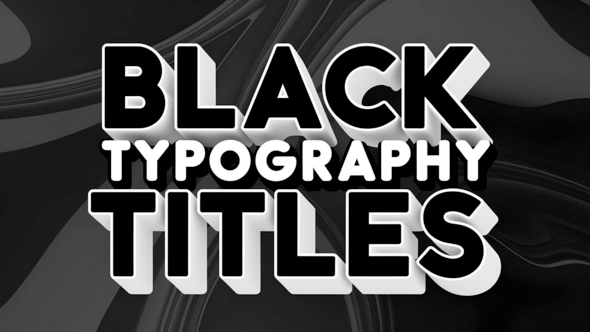 Videohive 55744701 Black Typography Titles