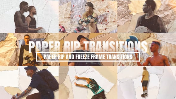 Paper Rip and Freeze Frame Transitions at GFXHive | Videohive 55901423