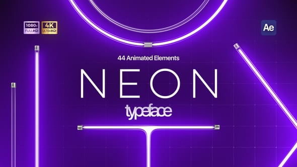 Download of the Neon Typeface, Available at Videohive 55903435