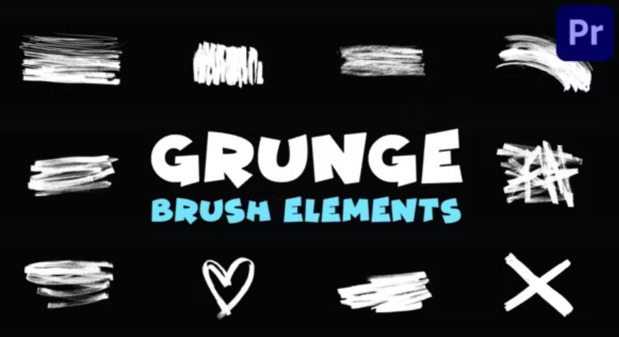 Videohive 50393328 Grunge Brush Elements for Premiere Pro MOGRT