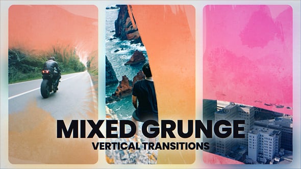 Videohive 55997984 Grunge Vertical Transitions – Download It At GFXHive